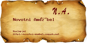 Novotni Amábel névjegykártya